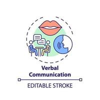 icône de concept de communication verbale vecteur