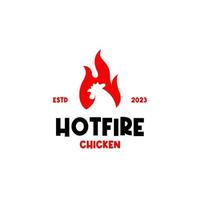 vecteur Feu poulet logo conception concept illustration idée