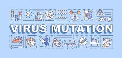 bannière de concepts de mot mutation de virus vecteur