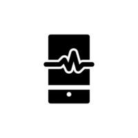 battement de coeur mobile app icône vecteur