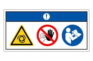 Remarquez que l'équipement démarre automatiquement signe symbole sur fond blanc vecteur