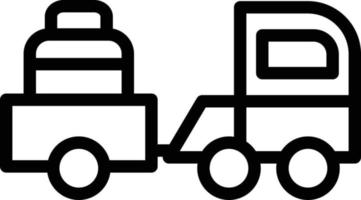 bagages un camion vecteur icône style
