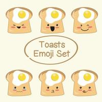 toasts emoji ensemble. vecteur déposer.