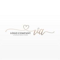 initiale Virginie féminin logo collections modèle. écriture logo de initiale signature, mariage, mode, bijoux, boutique, floral et botanique avec Créatif modèle pour tout entreprise ou entreprise. vecteur