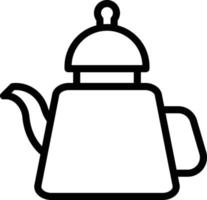 vecteur conception thé pot icône style