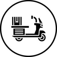 livraison sur bicyclette vecteur icône style