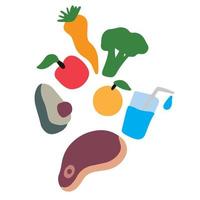 en bonne santé nourriture et des fruits ,bien pour graphique conception Ressource vecteur