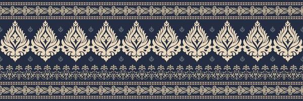 ethnique modèle. bandana imprimer. soie cou écharpe ou foulard. conception pour sari, patola, sari, dupatta, textile. tuile motifs. aztèque style. floral ancien. bohémien Indien motif style. vêtements. vecteur. vecteur