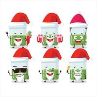 Père Noël claus émoticônes avec vert potion dessin animé personnage vecteur