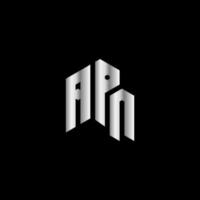 apn monogramme logo vecteur