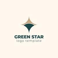 vert et or moitié étoile logo vecteur