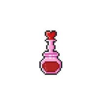 l'amour forme bouteille dans pixel art style vecteur