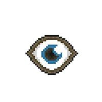 un œil dans pixel art style vecteur