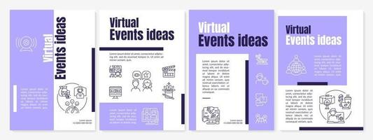 modèle de brochure d'idées d'événements virtuels vecteur