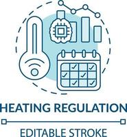 icône de concept de régulation de chauffage vecteur