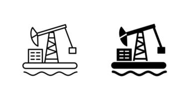 icône de vecteur de plate-forme pétrolière