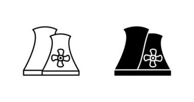 icône de vecteur de centrale nucléaire