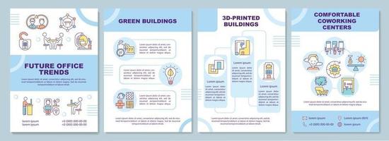 modèle de brochure de futures tendances de bureau vecteur