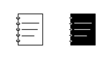 icône de vecteur de bloc-notes