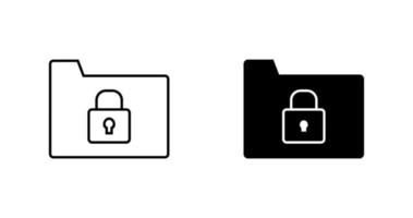 icône de vecteur de dossier sécurisé