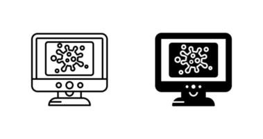 icône de vecteur de virus lcd