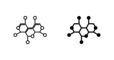 icône de vecteur de structure de molécule