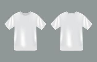 blanc réaliste T-shirt modèle vecteur