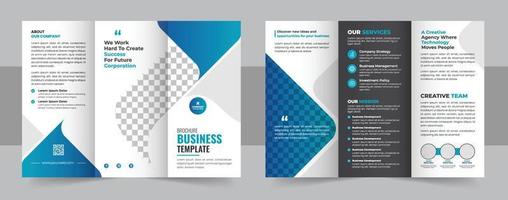 entreprise affaires à trois volets brochure modèle, Créatif et professionnel tri plier brochure vecteur conception, professionnel brochure modèle