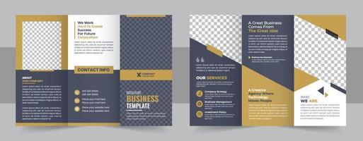 modèle de conception de brochure à trois volets pour votre entreprise, votre entreprise, votre entreprise, votre publicité, votre marketing, votre agence et votre entreprise sur Internet vecteur