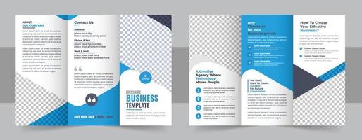 triple brochure modèle minimaliste géométrique conception pour entreprise et entreprise. Créatif concept brochure vecteur