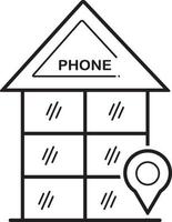 icône de ligne pour téléphone vecteur