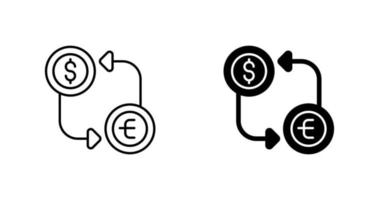 icône de vecteur de change de devises