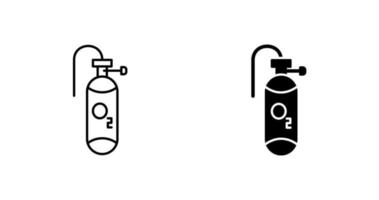 icône de vecteur de réservoir d'oxygène