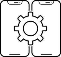 icône de ligne pour la configuration vecteur