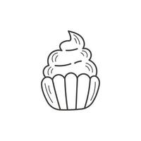 icône de griffonnage de petit gâteau vecteur