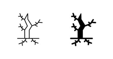 icône de vecteur d'arbre mort