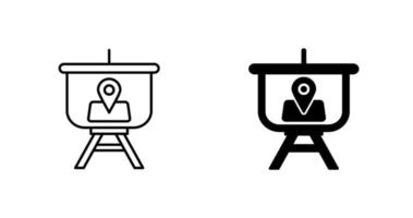 icône de vecteur de présentation emplacement