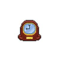 table l'horloge dans pixel art style vecteur
