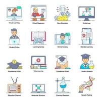 e-learning et apprentissage virtuel vecteur