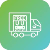 gratuit livraison vecteur icône style