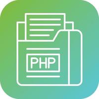 php fichier vecteur icône style