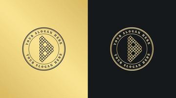 b lettre logo, pente logo, luxe logo, moderne logo vecteur