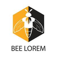 icône de conception d'illustrations de logo d'abeille vecteur