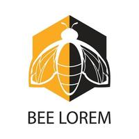 icône de conception d'illustrations de logo d'abeille vecteur