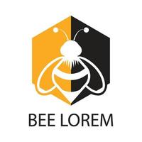 icône de conception d'illustrations de logo d'abeille vecteur