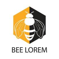 icône de conception d'illustrations de logo d'abeille vecteur