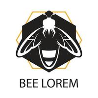 icône de conception d'illustrations de logo d'abeille vecteur