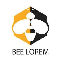 icône de conception d'illustrations de logo d'abeille vecteur