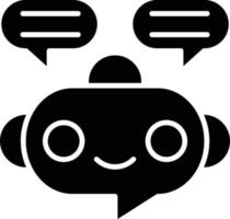 vecteur conception chatbot icône style
