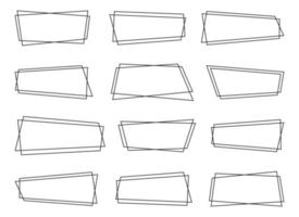 géométrique ligne bannières dans plat style vecteur illustration isolé sur blanc
